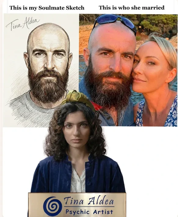 Tina Aldea personalized soulmate sketch presentation